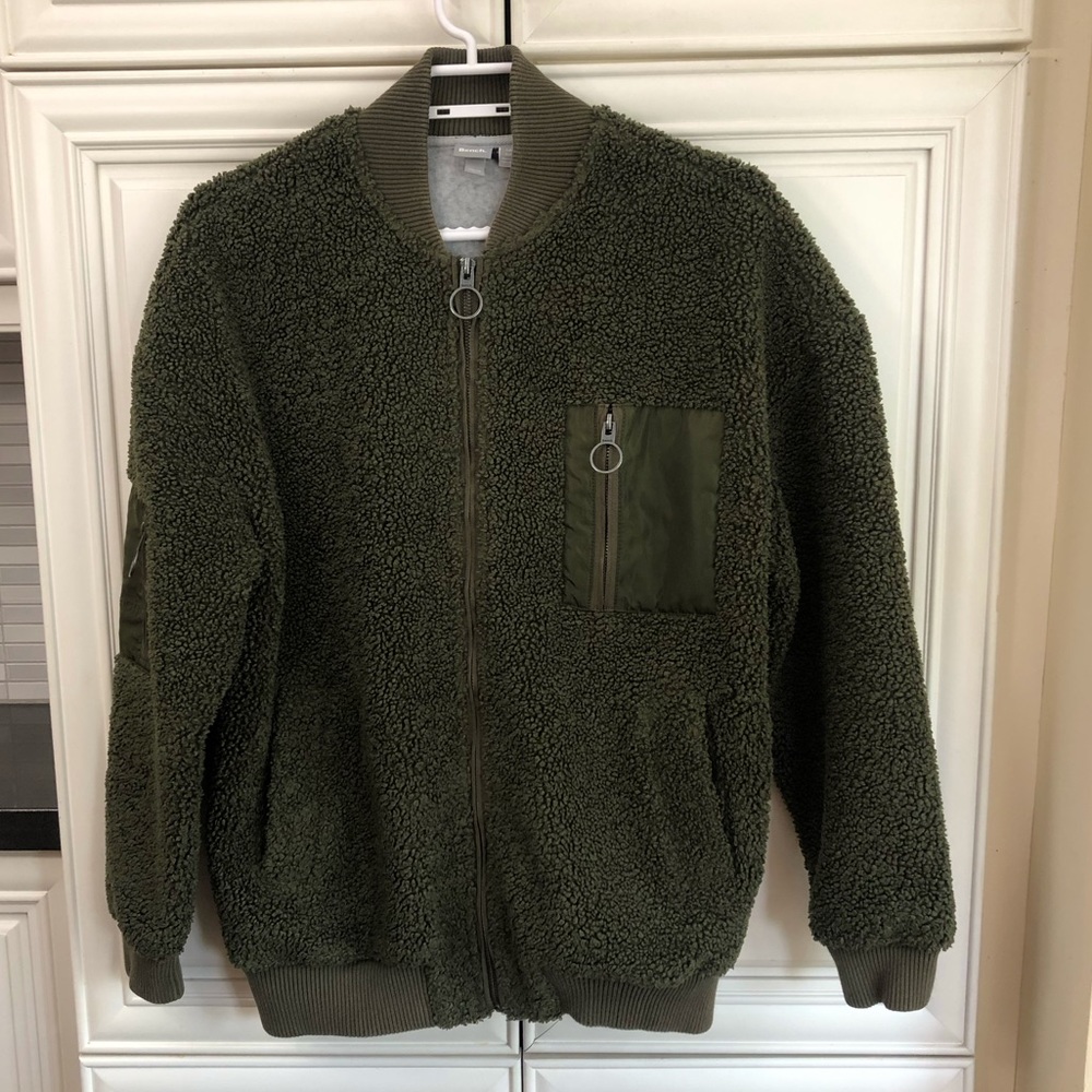 Bench oversized fuzzy sherpa women’s zip jacket